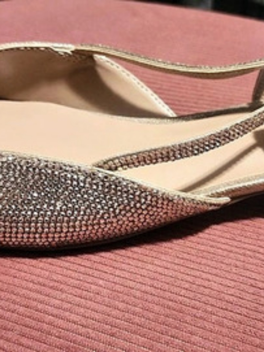 Steve Madden Belinda-R Embellished Slingback Flats Gold